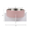 THE LICKER STORE Intersecta Small/Medium Concrete & Stainless Steel Bowl 16oz (2 Cups) w/ Metal Stand Pet Feeder - 4 of 4