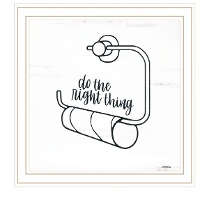 HomeRoots Empty Toilet Paper Roll White Framed Print Wall Art - 1 of 3