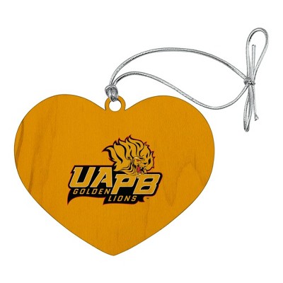 Arkansas at Pine Bluff Secondary Logo Heart Love Wood Christmas Tree Holiday Ornament