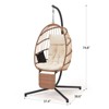 EROMMY Hanging Egg Chair with Stand & Removable Leg Rest, Hammock Chair for Patio, Bedroom - 4 of 4