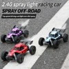 INFURNIC Toy Vehicles Spray Light RC Racer Remote Control Racing Car Thrilling Action Fun for Kids, Blue, 8.19"*4.1"*7.22" - 4 of 4