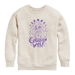 Boys' - Monster High - Clawdeen Wolf Moon Phases Graphic Long Sleeve Fleece Sweatshirt - 1 of 4