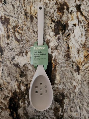 TG554A Nylon Slotted Spoon in Sea Green and Charcoal Gray by Taste