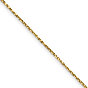 Black Bow Jewelry 1mm 14k Yellow Gold Solid Square Wheat Chain Necklace - 1 of 4