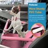 Petbobi Dog Car Booster Seat for Cat Holiday Gift Pet Bag Portable and Breathable with Seat Belt with Clip on Leash and Storage Pocket, Pink - 4 of 4
