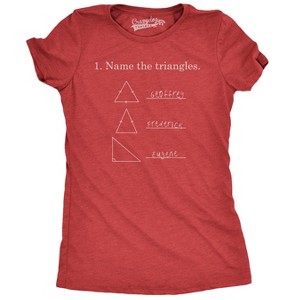 Womens Name The Triangles Funny Math T shirts Sarcasm Novelty I Love Math Tee Humor - Crazy Dog Women's T Shirt - 1 of 4