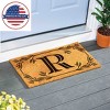 28" x 16" Monogram Coir Mat, Letter  "R" - 4 of 4