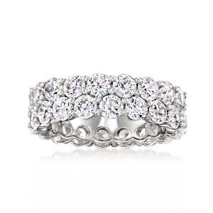 Ross-Simons 5.50 ct. t.w. CZ 2-Row Eternity Band in Sterling Silver - 1 of 4