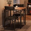 3-Piece Dining Table Set with Upholstered Chairs for Small Spaces – Modern Square Table and 2 Padded Chairs - 3 of 4