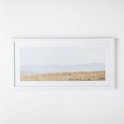 24 X 48 Meadow Framed Matted Wall Art Yellow White Threshold Designed With Studio Mcgee Target