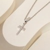 Girls' Cubic Zirconia Religious Cross Sterling Silver Necklace - In Season Jewelry - image 4 of 4