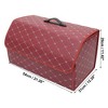 Unique Bargains PU Leather Car Storage Bag Trunk Organiser Waterproof Foldable Boot Bag with Handle for Truck SUV - 3 of 4