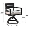 NicBex Set of 2 Outdoor Dining Chair,Modern Patio Dining Chairs with Sunbrella Fabric Cushions,Aluminum Chairs Suitable for Patio,Gray/Black - 3 of 4