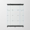 YOOCOZZ Tempered Glass Cabinet (Display/Wine/Storage/File), Bluetooth LED, Door Lock, Casters - 3 of 4