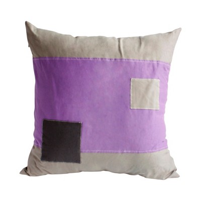 Slickblue Decorative Knitted Patchwork Fabric Pillow Cushion - 19.7x19.7 inches, 3 Different Design Options