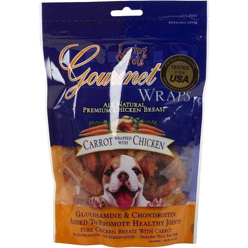 Loving Pets Gourmet Carrot & Chicken Wraps (6 Oz Pack) : Target