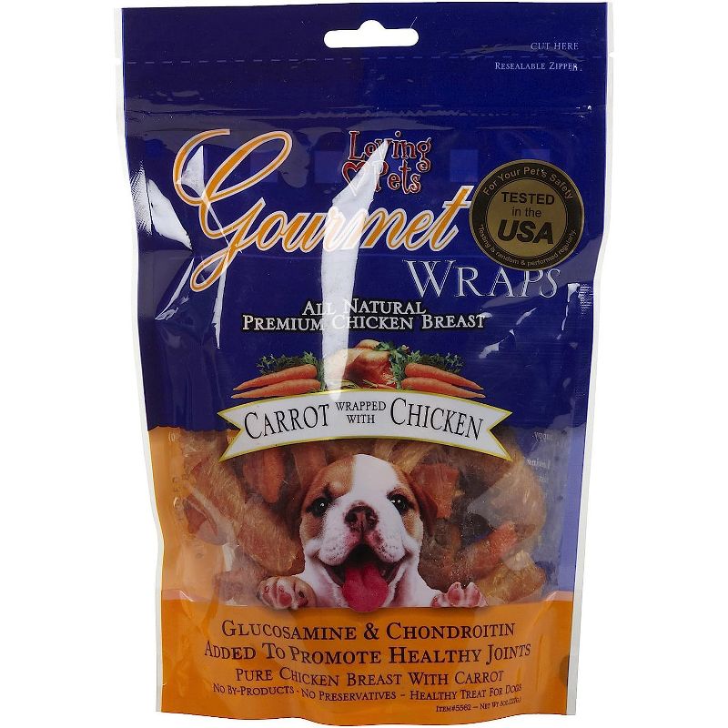 Loving Pets Gourmet Carrot & Chicken Wraps (6 oz Pack), 1 of 2