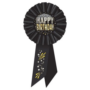 Beistle Happy Birthday Rosette, 3.25" x 6.5", (2/Pkg) Multicolored - 1 of 4