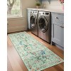 Washable Area Rug Floral Peacock Print Rug Soft Non Slip Low Pile Accent Rugs for Living Room Bedroom - 2 of 4