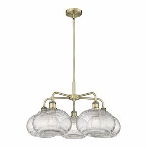 Ithaca - 5 Light Stem Hung Chandelier In Industrial Style-15 Inches Tall and 28 Inches Wide - 1 of 1