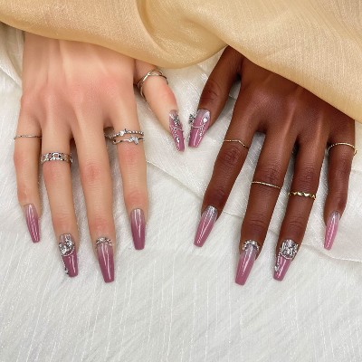 Vynxaria PurPle Fashion-Forward Wearable Nails for Every Mood Size M