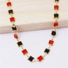 RMZ GOLD NYC Red and Black Crystal Square Anklet – Gold-Tone Ankle Bracelet - 2 of 4