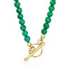 Ross-Simons 20.00 ct. t.w. Emerald Bead Charm-Compatible Toggle Necklace in 18kt Gold Over Sterling - 3 of 4
