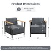 Gymojoy Outdoor Patio Chair Garden Chairs with 10 Inch Cushion - 2 of 4