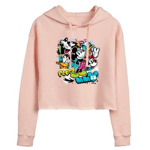 Women's - Disney - Street Art Cropped Graphic Hoodie - 1 of 3