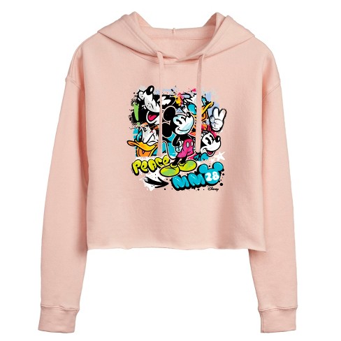 Women's - Disney - Street Art Cropped Graphic Hoodie - image 1 of 3