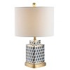 Alisha Table Lamp - 21.5 Inch Height - TBL4102 - Black/White - Safavieh - 3 of 4