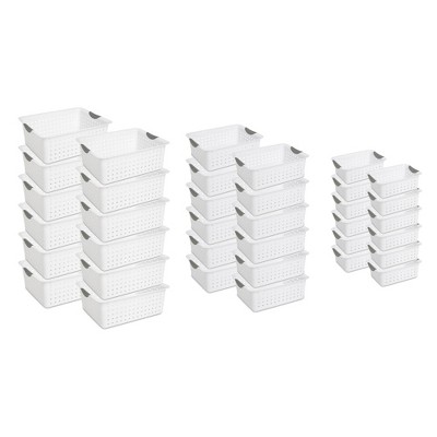 Sterilite Multi-Size Plastic Storage Basket Bin Organizer Bundle Set (36 pieces)