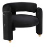 CAVINAS Velvet Barrel Accent Chair with Mid-Height Curved Backrest,Cozy Upholstered Living Room Chairs,Reading Chairs for Living Room - 2 of 4