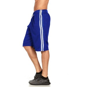 Mens Moisture Wicking Athletic Basketball & Gym Workout Shorts with Pockets - 1 of 2