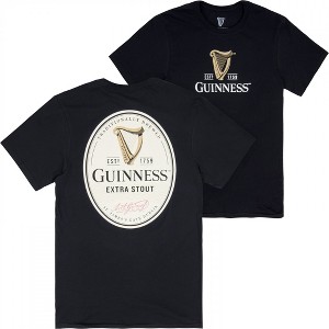 Mens Guinness Extra Stout Label Front and Back T-Shirt - 1 of 4
