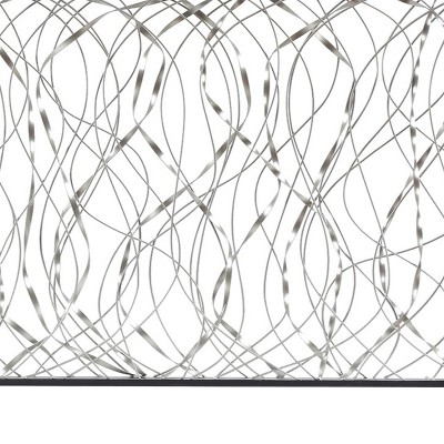 Large Silver and Black Metal Infinity Wall Sculpture