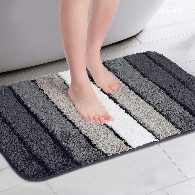 Unique Bargains Soft Non-Slip Ultra Water Absorbent Machine Washable Quick Dry Bathroom Floor Mat, 2 of 7