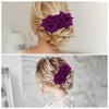Unique Bargains Women's Portable Simulated Flowers Hair Clip Comb 1 Pc - 4 of 4