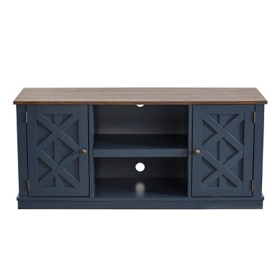 Blue store tv stand