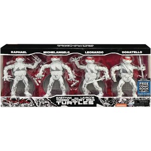 PlayMates FCBD 2021 TMNT Ninja Elite Series PX Black & White 4-Pack Action Figure Set - 1 of 1