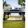 Gazebo for All Weather, with Double Metal Roof, Net, and Curtain, Permanent Building for Patio - 2 of 4