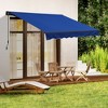 Aoodor 10' x 8' x 5' Retractable Window Awning Sunshade Shelter,Polyester Fabric,with Retractable Brackets and Two Wall Bases - 2 of 4