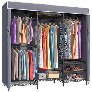 Vipek V5 Portable Closet Wardrobe Heavy Duty Clothes Rack, Freestanding  Closet Metal Clothing Rack, Medium Size, White : Target