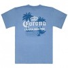 Mens Corona Extra La Vida Mas Fina Palm Trees Front and Back Print T-Shirt - 2 of 4