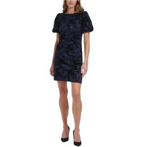 Jessica Howard Womens Lace Floral Sheath Mini Dress, blue, 8 : Target