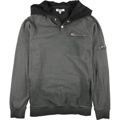 William Rast Mens Fleece Hoodie Sweatshirt