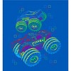 Colorful Line Art Car Adult Long Sleeve Hoodie - 2 of 2