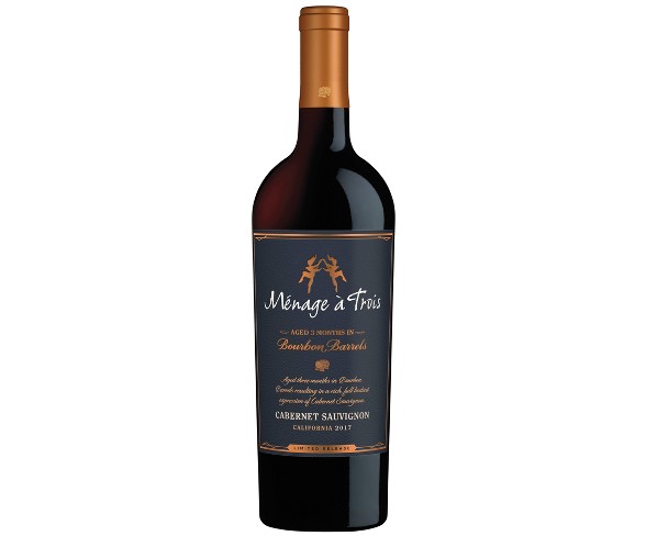 Menage a Trois Bourbon Barrel Cabernet Sauvignon Red Wine - 750ml Bottle