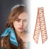 Unique Bargains Women's Seafood Long Ribbon Headband Red Beige 1 Pc - 2 of 4