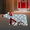 Northlight Lighted 2D Glittered Polar Bear Outdoor Christmas Decoration - 18.5" - Clear Lights - 2 of 4